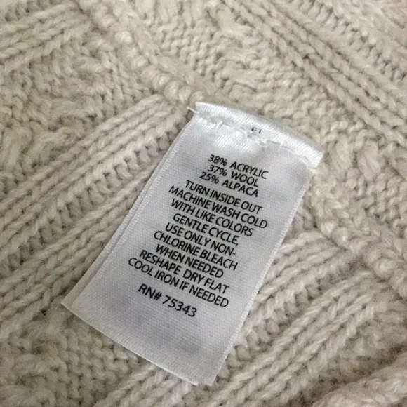 Max Studio Wool Alpaca Cable Knit Open Front Cardigan Sweater - Picture 5 of 5